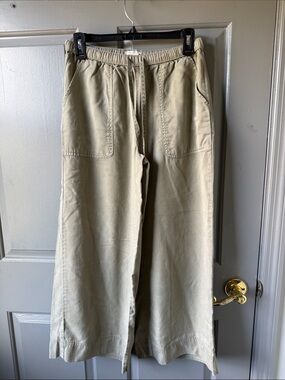 Joie Wide-Leg Chinos in Light Khaki